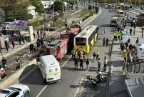 The elderly woman waiting at the bus stop went to her death right before our eyes.