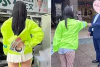 Women campaigning in inappropriate clothing in Japan drew criticism.