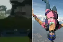 The woman skydiver whose parachute did not open crashed to the ground and tragically lost her life.