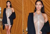 World-famous model Irina Shayk dazzled in a tulle dress at the event she attended.