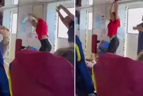 In Izmir, citizens did morning exercises on the ferry.