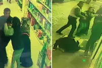 In Esenyurt, a customer shot a female supermarket employee, causing her to fall to the ground.