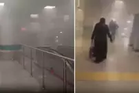 İstanbul Yenikapı metro istasyonunda yangın. 

ترجمة: حريق في محطة مترو ينيكابي في إسطنبول.