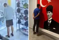 He had shown disrespect to Atatürk and was photographed in front of his picture with handcuffs on backwards.