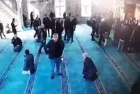 The events that took place in the mosque during the earthquake in Rize were captured on camera.