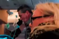 In the plane that entered severe turbulence, passengers hit the ceiling.