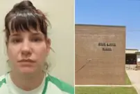 A female teacher who bribed her students to prevent them from speaking has been arrested.