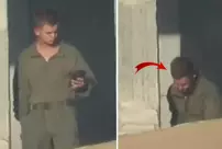 Hamas shot the Israeli soldier playing with his phone like this with a sniper.