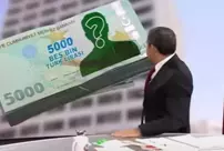 The sounds of 5,000 lira banknotes are rising.