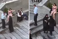 There is news about an Iranian woman who protested by removing her mandatory hijab.