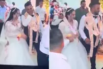 A puppy was gifted to a couple as a wedding present in Antalya.