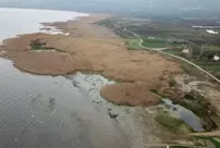 The water level in Lake Iznik has dropped to a critical level.