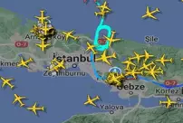 In Istanbul, where the south wind is blowing, planes are unable to land.