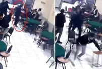 He entered the café with a shotgun and shot the person playing okey with his friends.