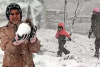 Some districts of Istanbul were covered in white.