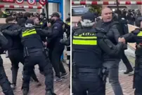 Hours before the AZ Alkmaar-Galatasaray match, fans clashed with each other.