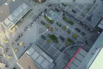 The magnificent Friday queue in Istanbul stretched for meters and overflowed into the square.