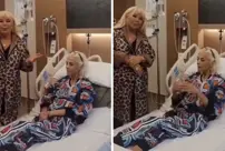 A video of Safiye Soyman visiting Tanyeli in the hospital that drew reactions.