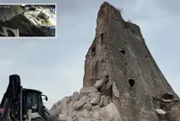 The fairy chimneys, millions of years old, collapsed like this.