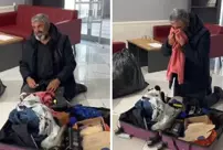 Rojin Kabaiş's father cried while hugging his daughter's belongings.