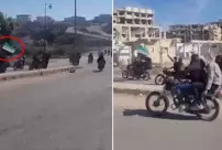 The opposition held a parade with the revolutionary flag in the city of Daraa.