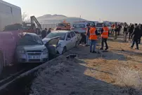 A chain collision involving 30 vehicles in Van: 2 dead, 40 injured.