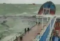 In the Black Sea, one of the two Russian tankers sank, while the other was adrift.