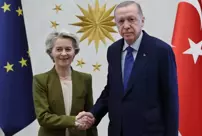 Erdoğan met with Ursula von der Leyen at the Presidential Complex.