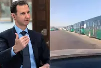 Once, they were close to Assad; now they are being transported by buses.