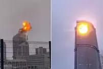 Ukraine struck a skyscraper 120 meters high in Russia.