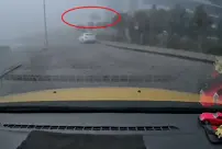 The moment the helicopter, which became the grave for four people, crashed was captured by a taxi camera.