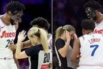 A 2.13-meter tall basketball player attacked a female referee.