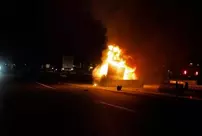 The moving vehicle caught fire: The tragic end of the elderly couple.