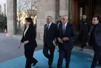 The DEM Party delegation's tour of the Parliament! Their first stop was the Speaker of the Grand National Assembly, Kurtulmuş.