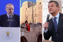 President Erdoğan asked CHP leader Özel about the flag hung on Aleppo Castle.