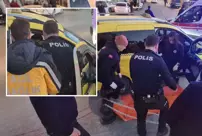 The man who fell asleep in the taxi couldn't be awakened, so the teams were mobilized.