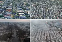 The death toll from fires in the U.S. has increased! Before and after photos show the scale of the disaster.