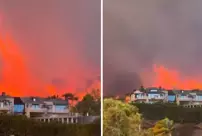 The intensity of the fire in the USA was reflected in the images like this.