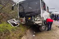 A worker shuttle overturned in Balıkesir: There are many injured.