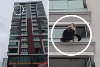 The female lawyer who fell into depression caused a scare on the balcony of the 12th floor.