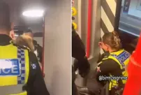 Attack on a female police officer at the train station.