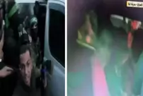 The moments when Israeli hostages were released by Hamas were captured on video.