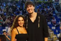 Ebru Şahin and Cedi Osman share love poses.