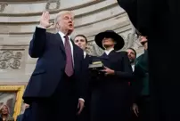 He didn't place his hand! Notable moments from Trump's inauguration ceremony.