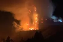 Fire at the hotel in Bolu Kartalkaya Ski Resort.