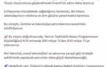 Sanayi ve Teknoloji Bakanı Kacır: Yatırım Taahhütlü Avans Programı 500 milyar TL'ye çıkarılıyor