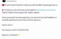 Yerel Kalkınma Hamlesi Teşvik Programı Başladı