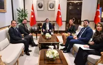 Cevdet Yılmaz, Kaspi.kz CEO'su Mikheil Lomtadze'yi Kabul Etti
