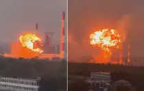Ukrayna'dan Rus tesisine saldırı! Şiddetli patlama kamerada