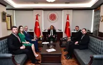 Ukrayna Büyükelçisi Nariman Celal, Savunma Sanayii Başkanı Haluk Görgün'ü Ziyaret Etti
